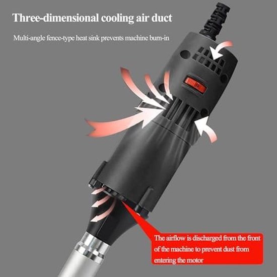 Voegenreiniger - Elektrische reiniger - Naden schoonmaken - 6 snelheden - 550W - Grijs — afbeelding 2