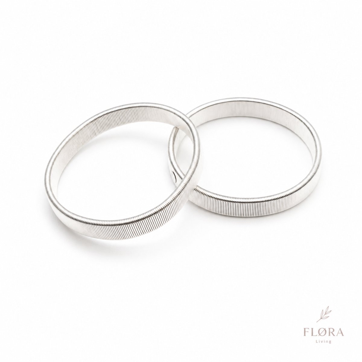 FLØRA Living Mouwophouders Zilver – Elastische Sleeve Holders Classic – Verstelbare Mouwhouder voor Dames & Heren – Stijlvol & Stevig – 2 Stuks