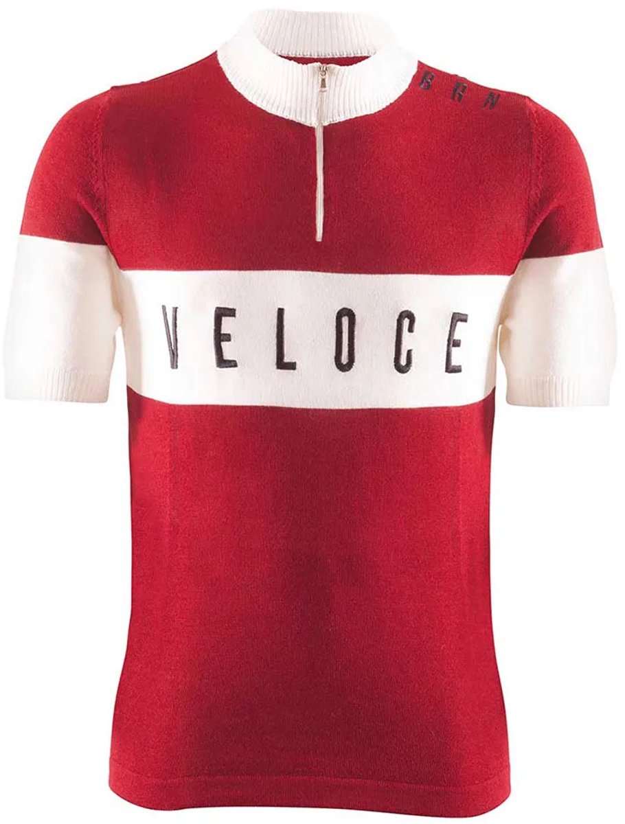 BRN Veloce vintage wollen koerstrui rood maat XL