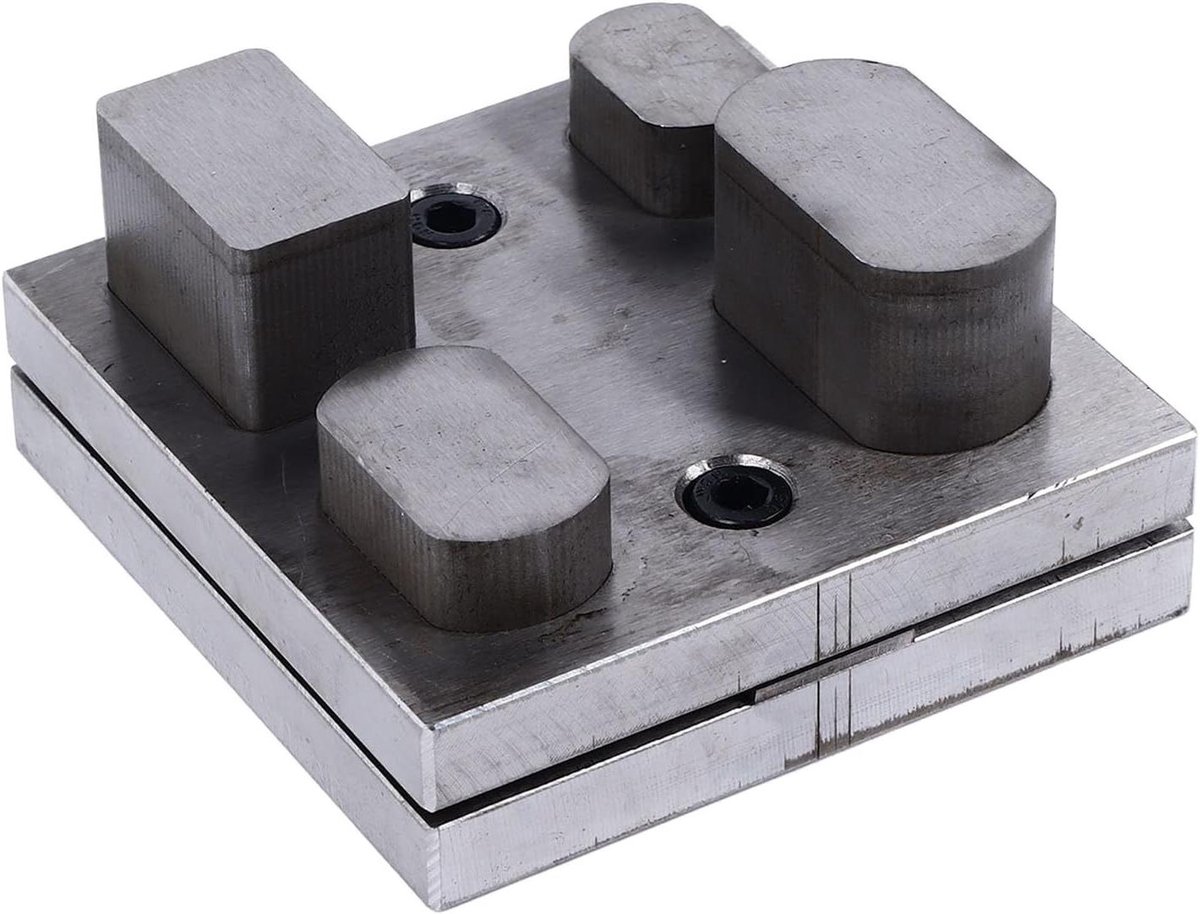 Metalen Pons Gereedschap - Stansschijf Set - Sieraden Maken - Duurzaam Gelegeerd Staal - 4-Gaats - Zilverkleurig