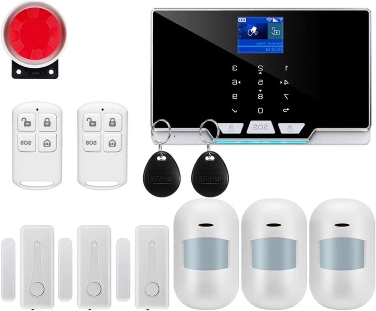 Alarmsysteem - Beveiligingssysteem Huis - Thuisbeveiliging - Wifi Gsm Bediening - 180x115x20mm - Zwart