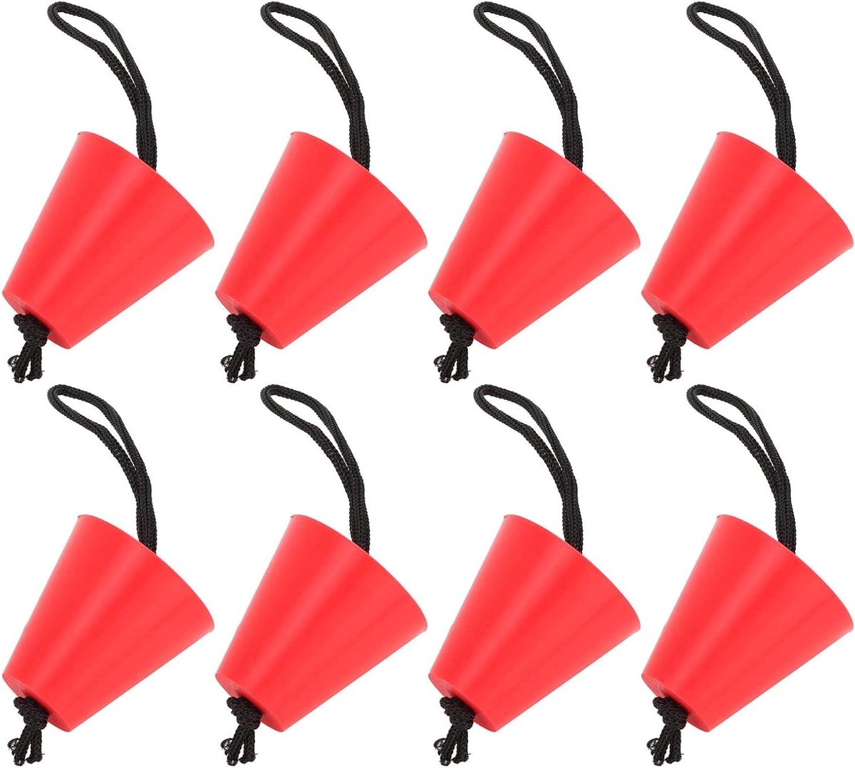 Kajak Afvoerpluggen - Scupper Bung Stoppers - Watersport Veiligheid - Waterdichte Afdichting - 8 Stuks - Rood