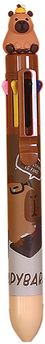 Centrum - CapyBara Kleurenpen - Everything is Fine - 8 soorten kleuren - Tekenen - Schrijven - Hobby - Jongen en Meisjes -Kinderen en Volwassenen - Vrolijke pen - Vanaf 3 Jaar
