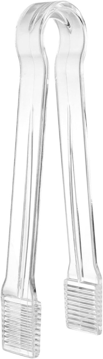 Kleine Tang - Hapjes Tang - Eten Serveren - Antislip Grip - 16 cm - Transparant