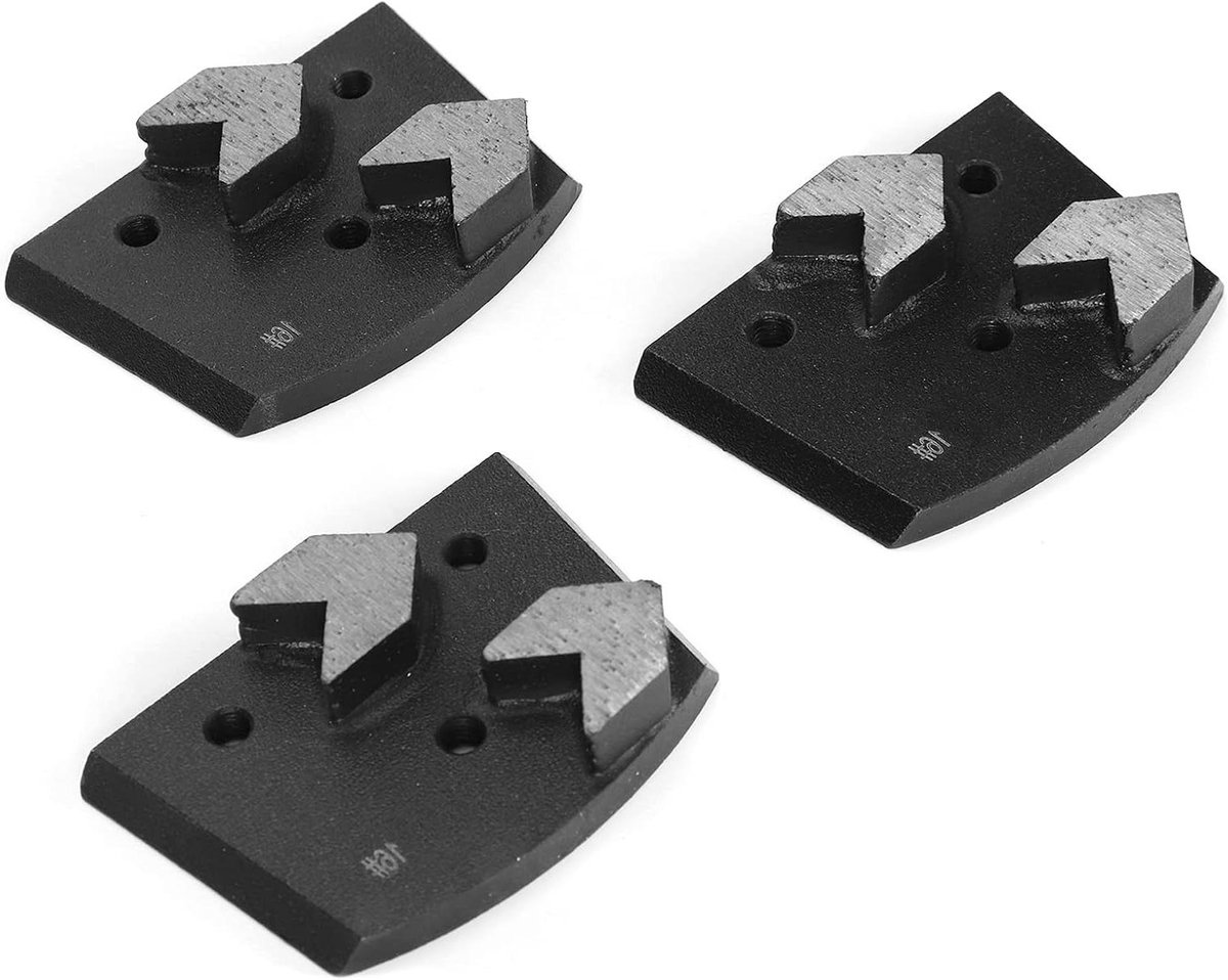 Diamant Slijpblok - Beton Slijpen - Vloer Voorbereiding - Korrel 16 - 3 Stuks - Zwart