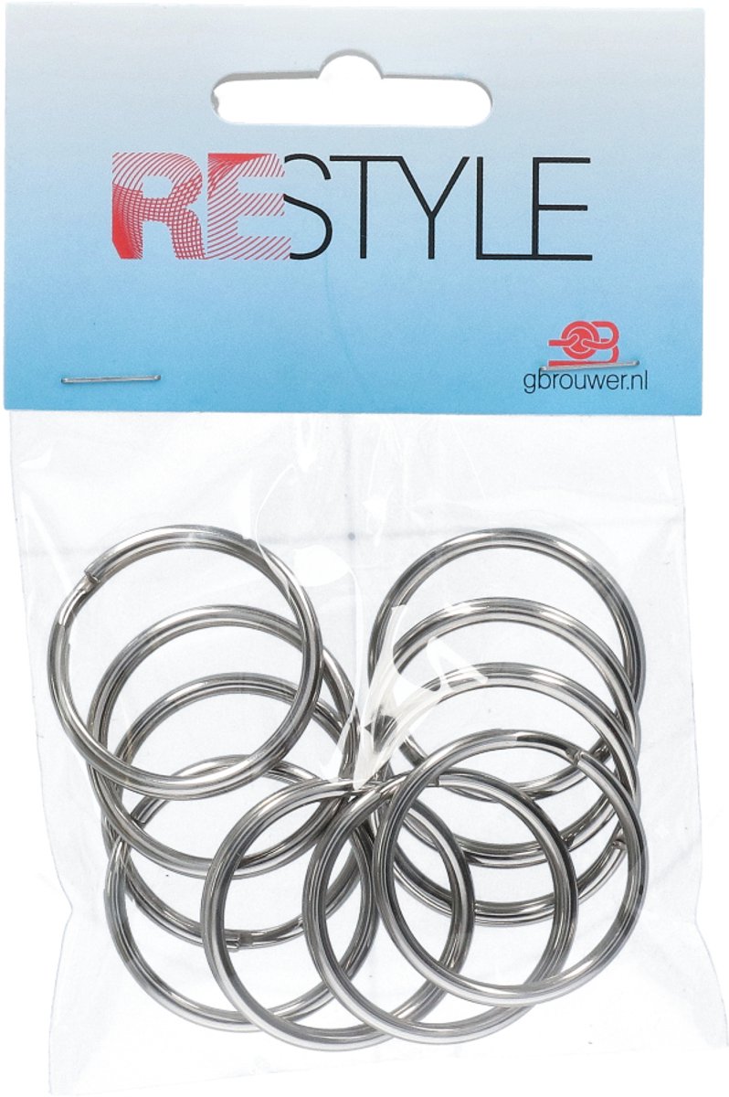 Sleutelring Metaal 15 mm - 10 stuks