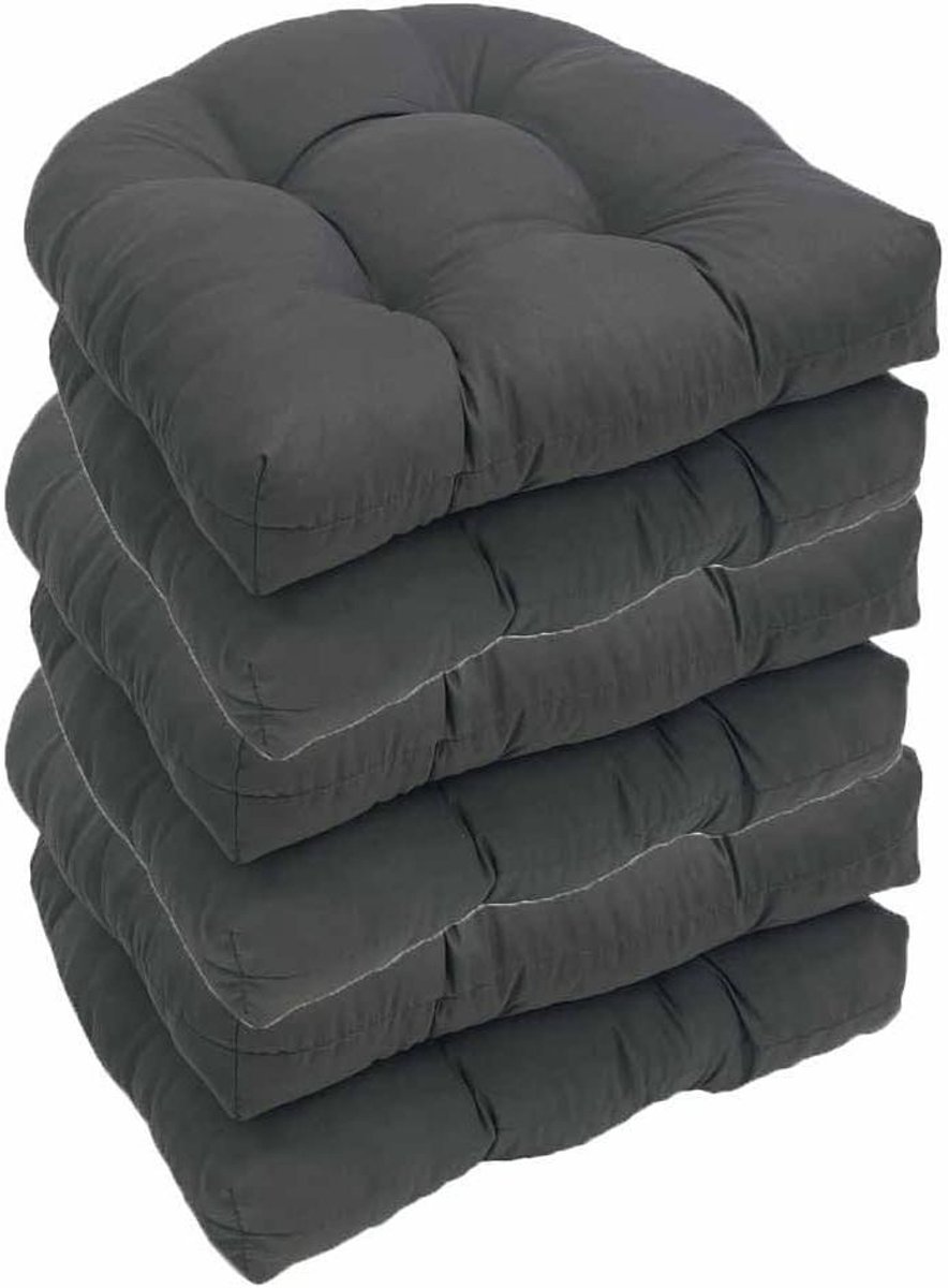 Kussenset Stoelkussens - Zitkussens Binnen Buiten - Comfortabel Zitten - Zacht Irritatievr