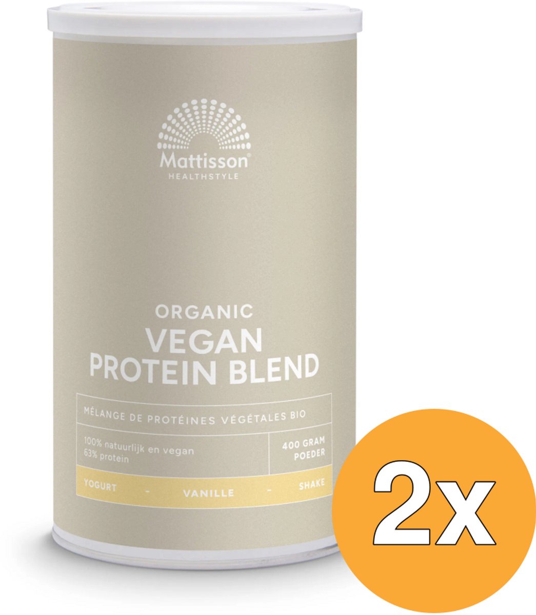 2x Mattisson Organic Vegan Protein Blend Va Nilla (400 gr)