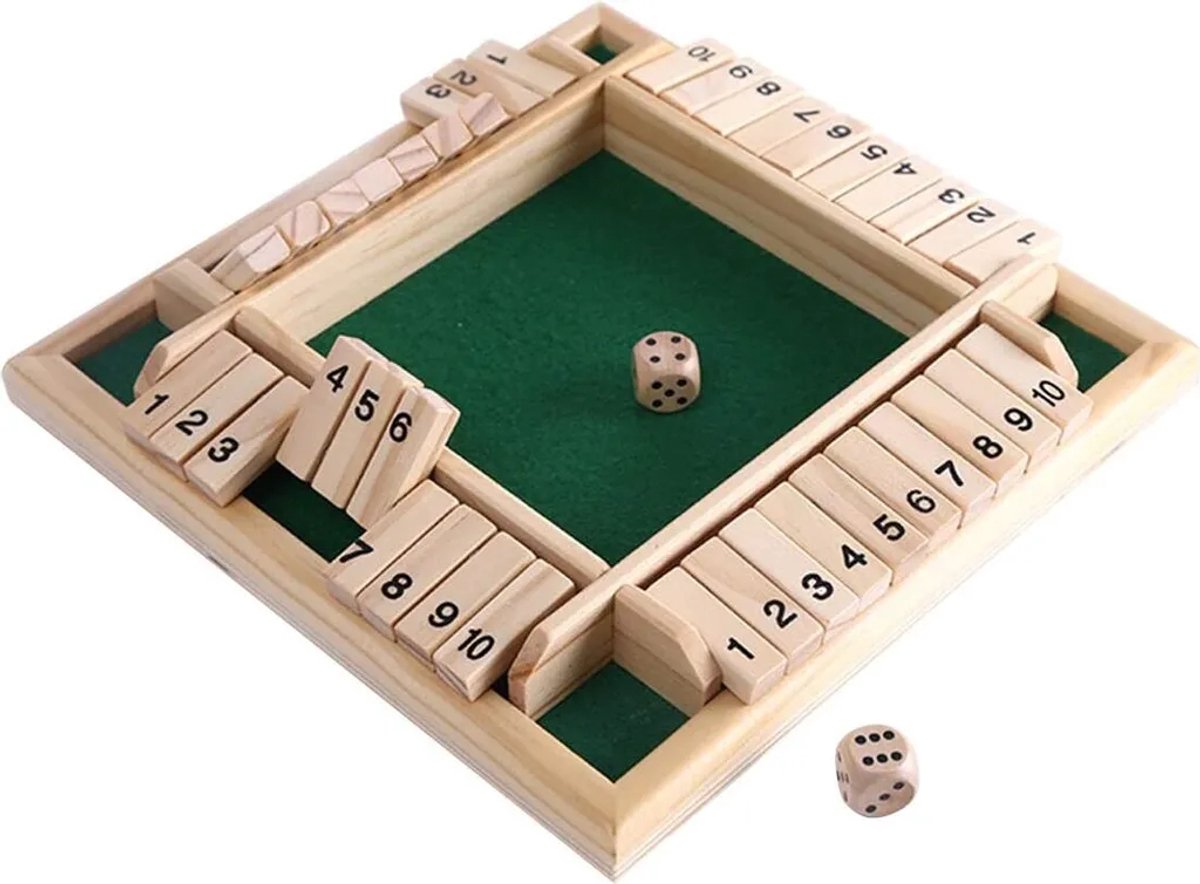 Deluxe-editie, 4 spelers, niveaus, doos, houten, tafelspel, klassiek, dobbelspel, bordspel, speelgoed