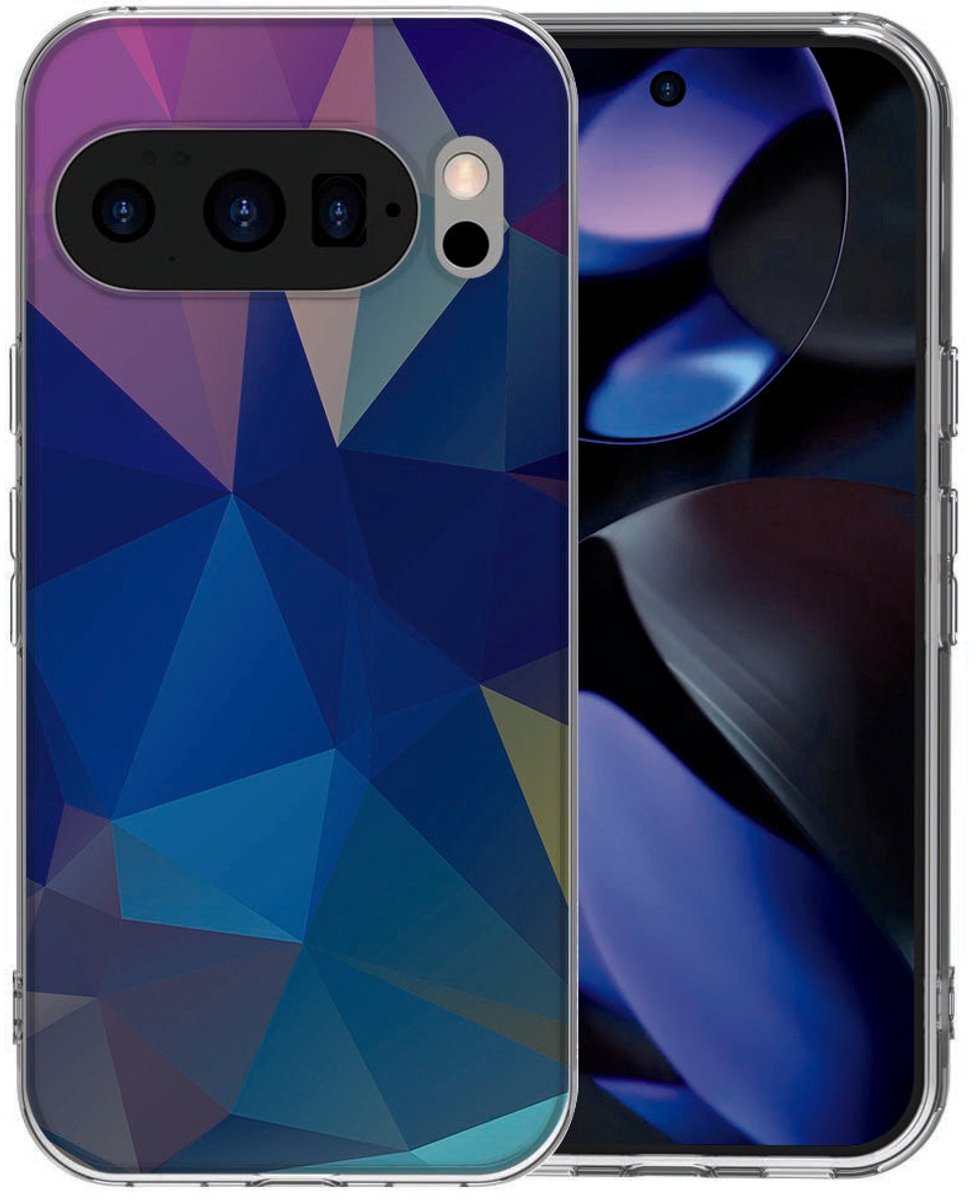 Google Pixel 10 / 10 Pro TPU hoesje Polygon Dark