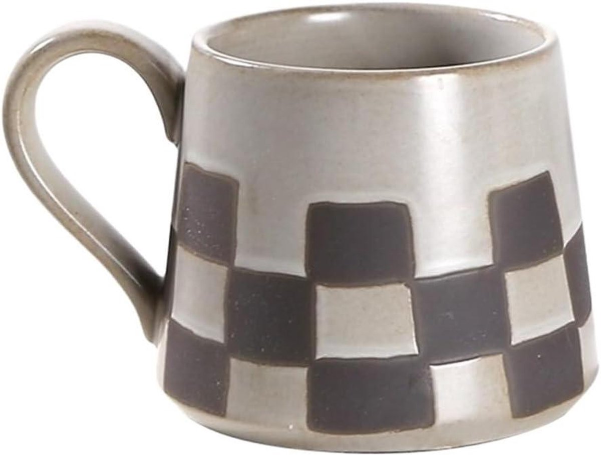 Koffiemok Keramiek - Grof Matglas - Dagelijks Gebruik - Brede Handgreep - 250 ml - Mat