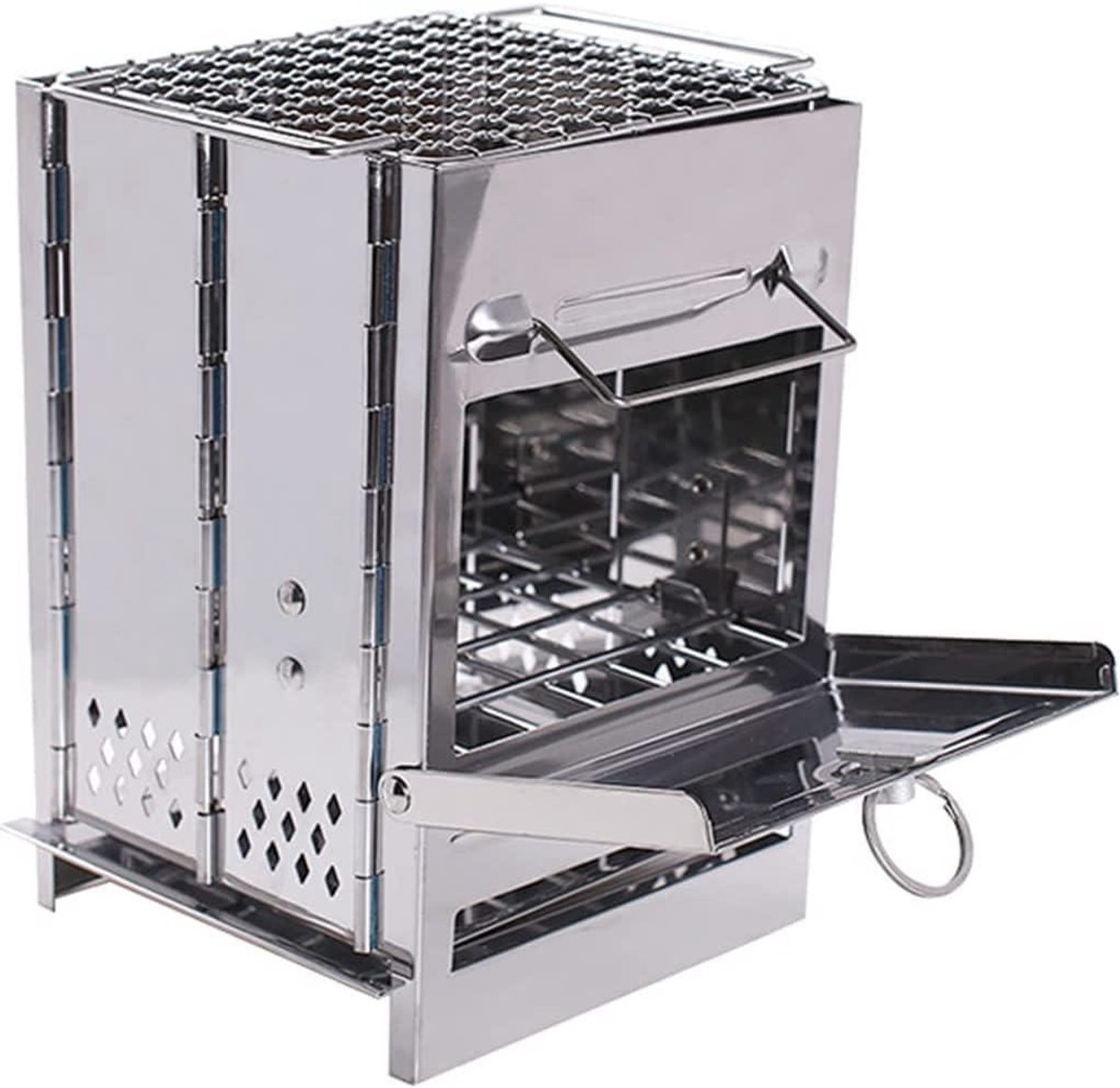 Opvouwbare Houtkachel Compacte Camping BBQ Kampeer Barbecue