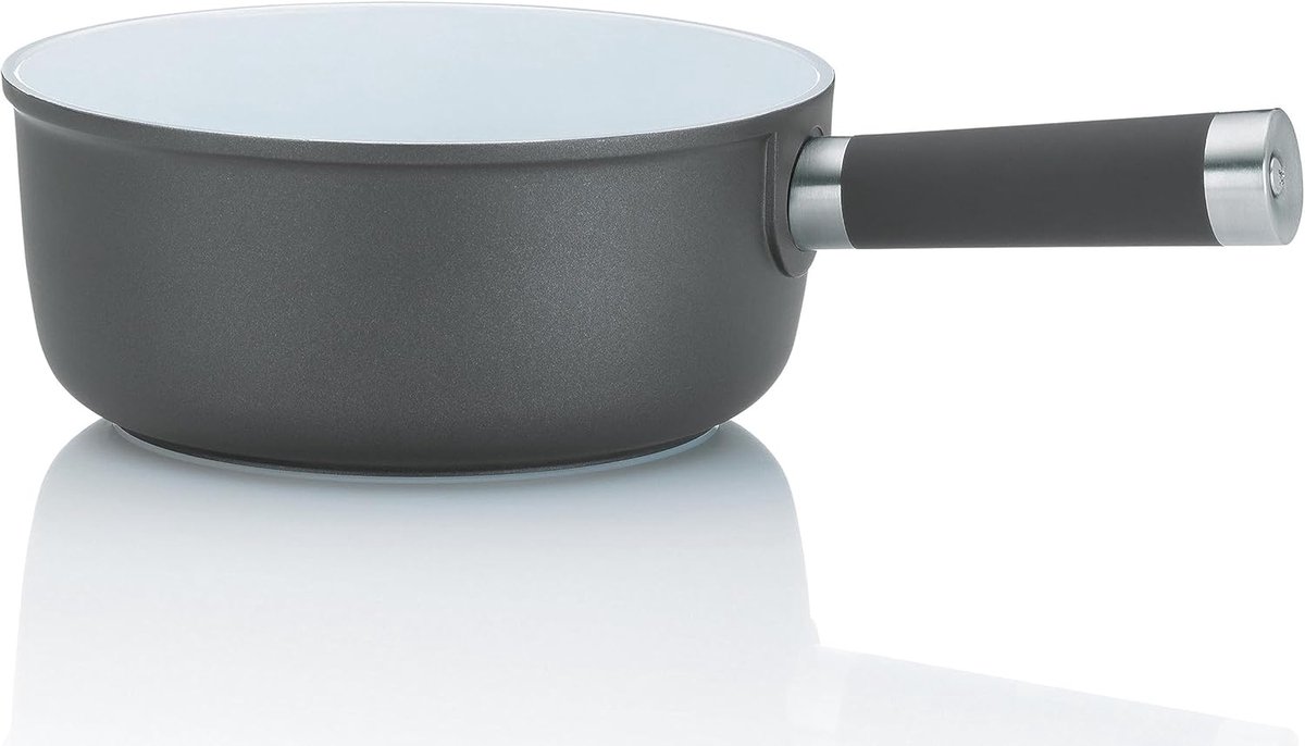Kaasfonduepan Aluminium - Smeltpan - Gezellig tafelen - Keramisch gecoat - 32 cm - Grijs