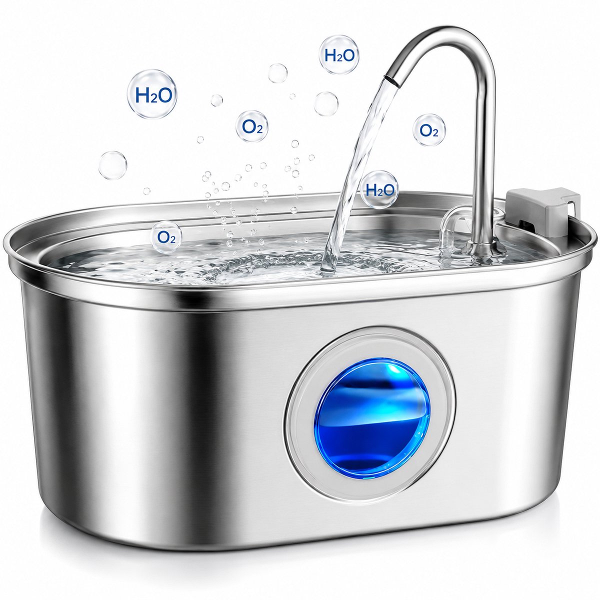 Bol.com BOTC Drinkfontein Kat en Hond - Waterfontein Kat - 108oz/3.2L - Verkoeling Hond/Kat - Dieren drinkbakken - Waterdispense... aanbieding