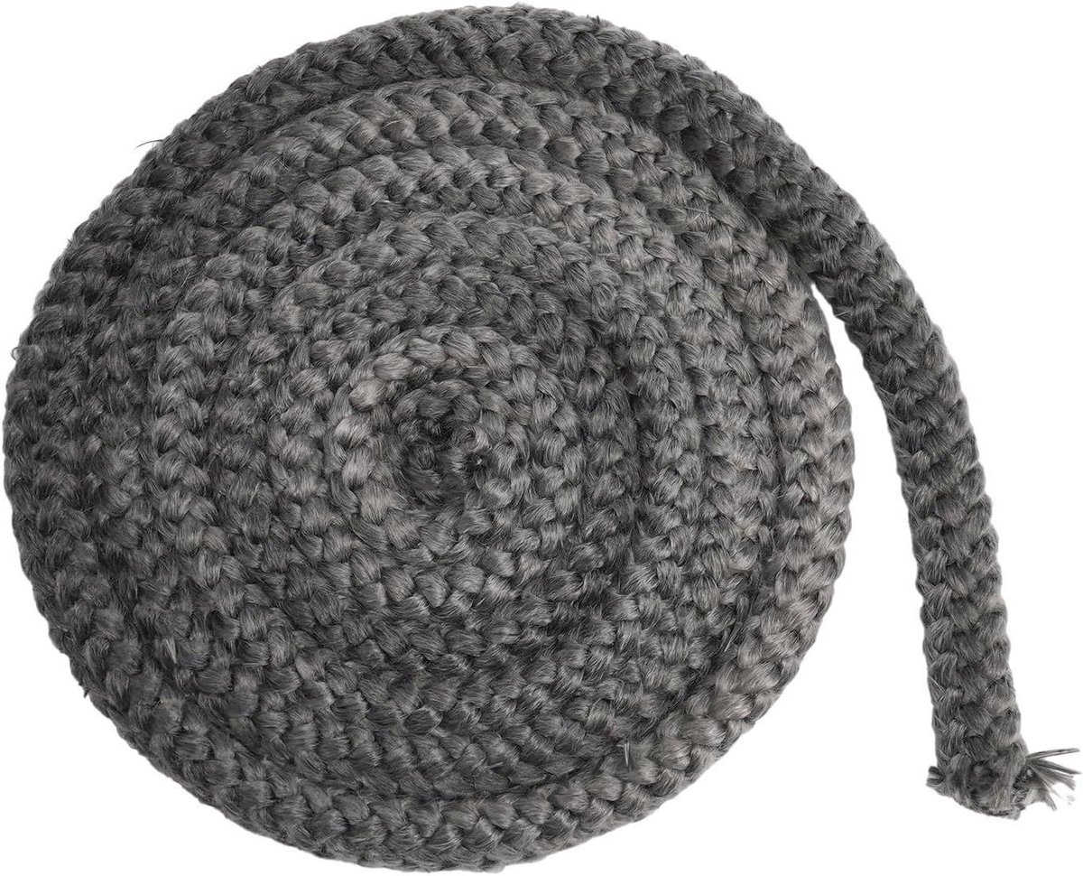 Glasvezel Touw - Kachel Pakking - Oven Afdichting - Hoge Hittebestendig - 2 Meter - Zwart