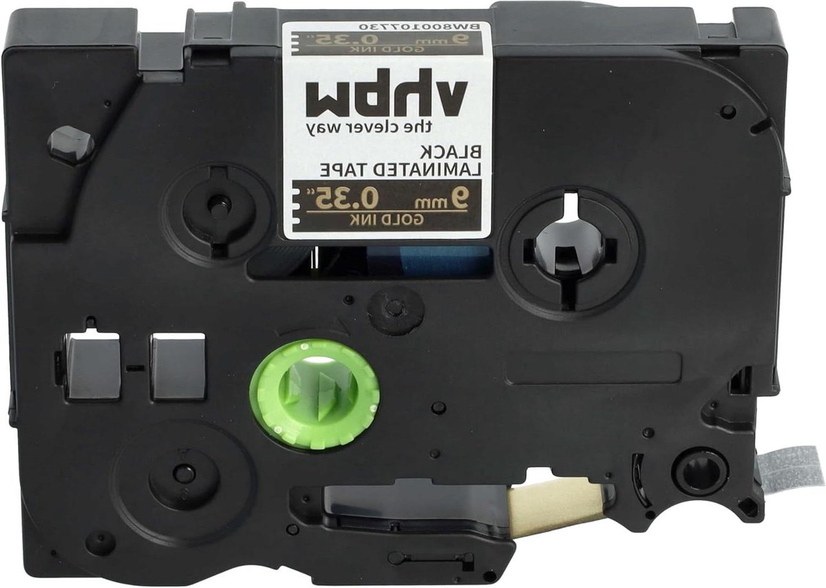 vhbw 1x Label Tape Replacement for Brother TZe-324 for Label Printer 9mm, Gold on Black