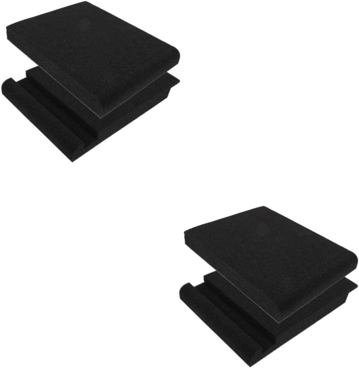 Geluiddempende Pads - Speaker Isolatie - Studio Geluid - Hoge Dichtheid Schuim - 33x27cm - Zwart