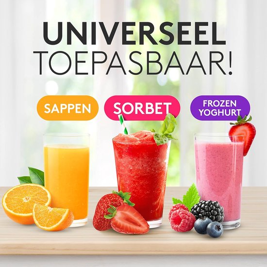 Slow Juicer - Winnaar sapcentrifuge test voor groenten en fruit - Vitaminebehoudende elektrische sapcentrifuge met omkeerfunctie — afbeelding 4