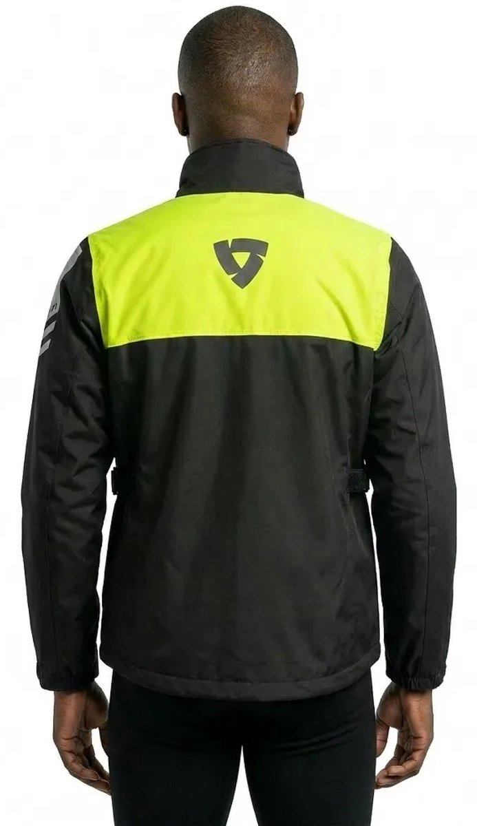 REV'IT! Rain Jacket Nitric 4 H2O Black Neon Yellow - Maat XS - – foto 5