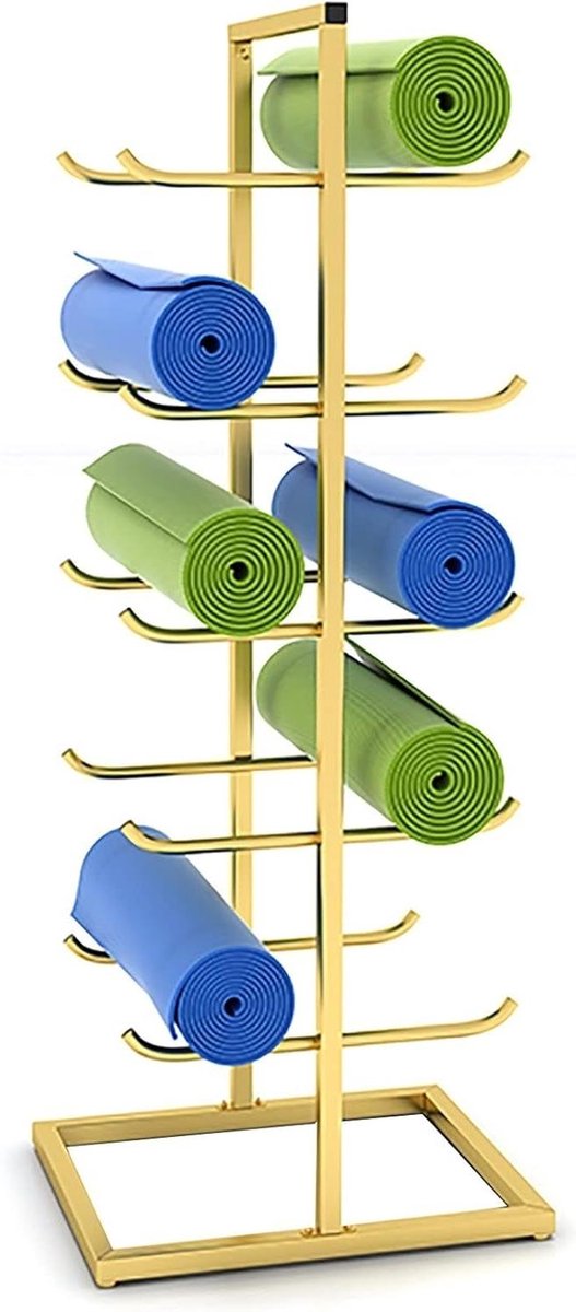 Opbergrek Yogamatten - Fitness Organizer - Ruimte Besparen - Dubbelzijdig Ontwerp - 5 Lagen - Wit