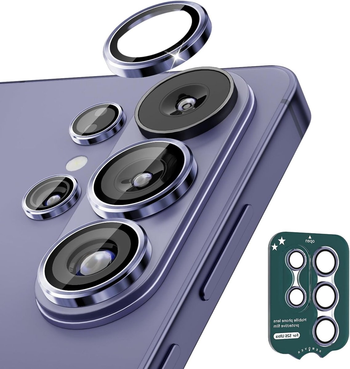 Camera Lens Beschermer voor S26U - Paars, Schokbestendig, Krasbestendig en Duurzaam Design