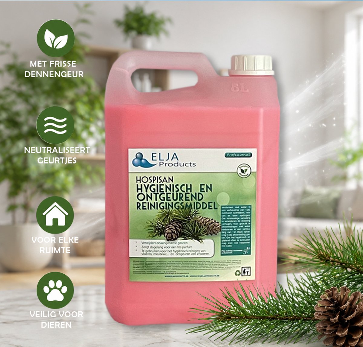 Elja Hygiënisch & ontgeurende reiniger - 5L | Hospisan