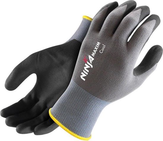 Ninja maxim cool allround montage werkhandschoenen 34872-080 luchtdoorlatend - nitril foam-coating - maat M/8 - Ninja Gloves