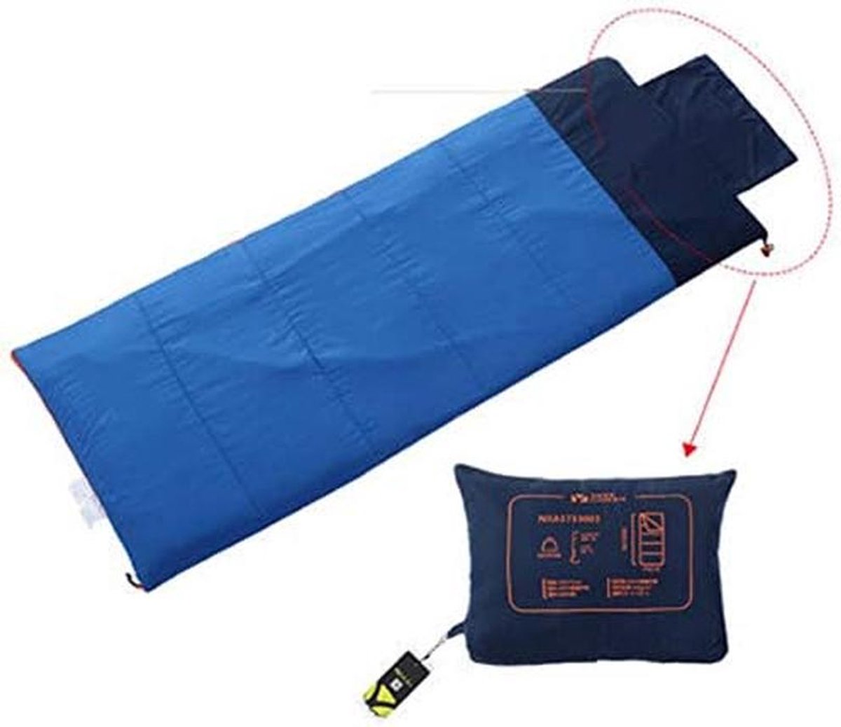 Slaapzak Volwassenen - Outdoor Slaapzak Kampeer - Kamperen en Hiken - Lichtgewicht en Warm - 190 x 73 cm - Blauw