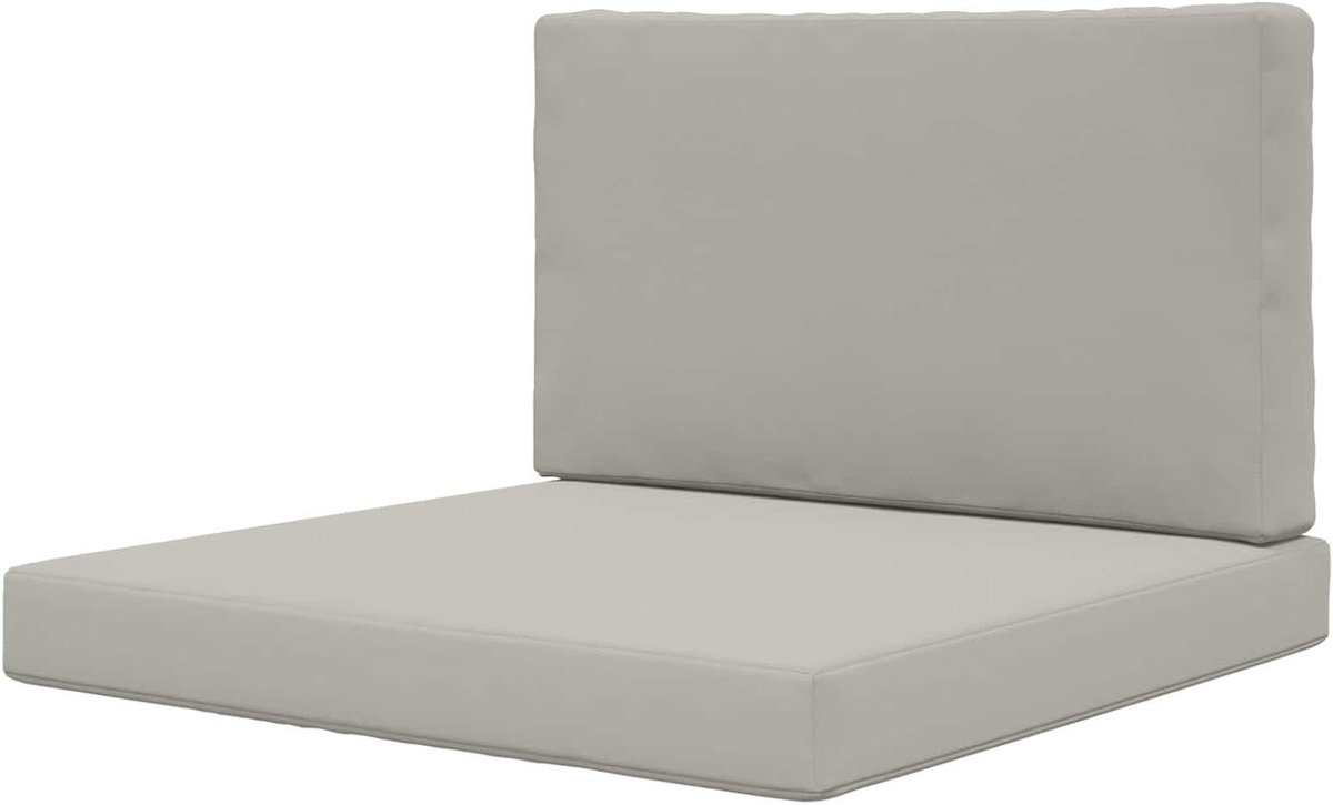 Terraskussenset Set van 2 - Buitenkussens Tuinkussens - Buiten Zitten - Waterafstotend Polyester - 80 x 80 cm - Antraciet