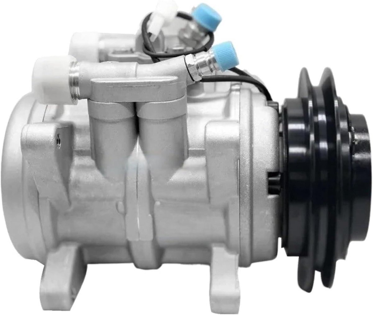 Airco Compressor - Auto Onderdeel - Rijcomfort Verhogen - Duurzame Aluminium Behuizing - 12 Volt - Zilverkleurig