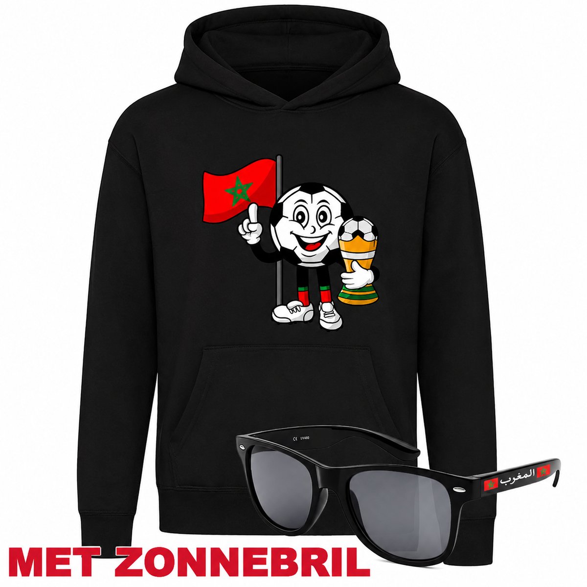 Marokko Voetbal Hoodie - WK 2026 - Morocco Champions - Sweater Unisex