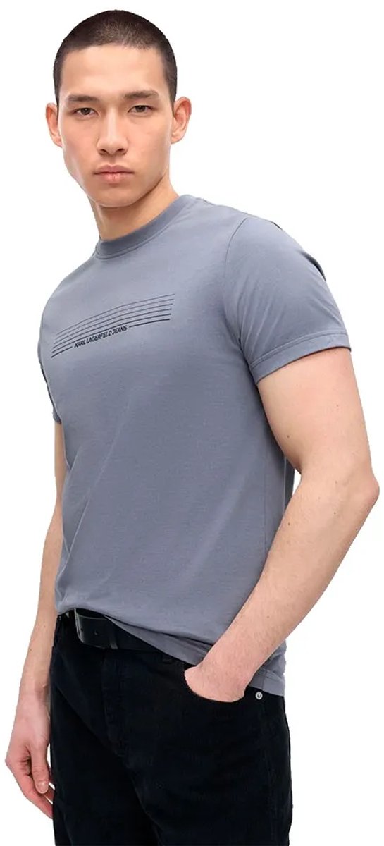 Karl Lagerfeld Jeans B3m17001 T-shirt Met Korte Mouwen Grijs XL Man