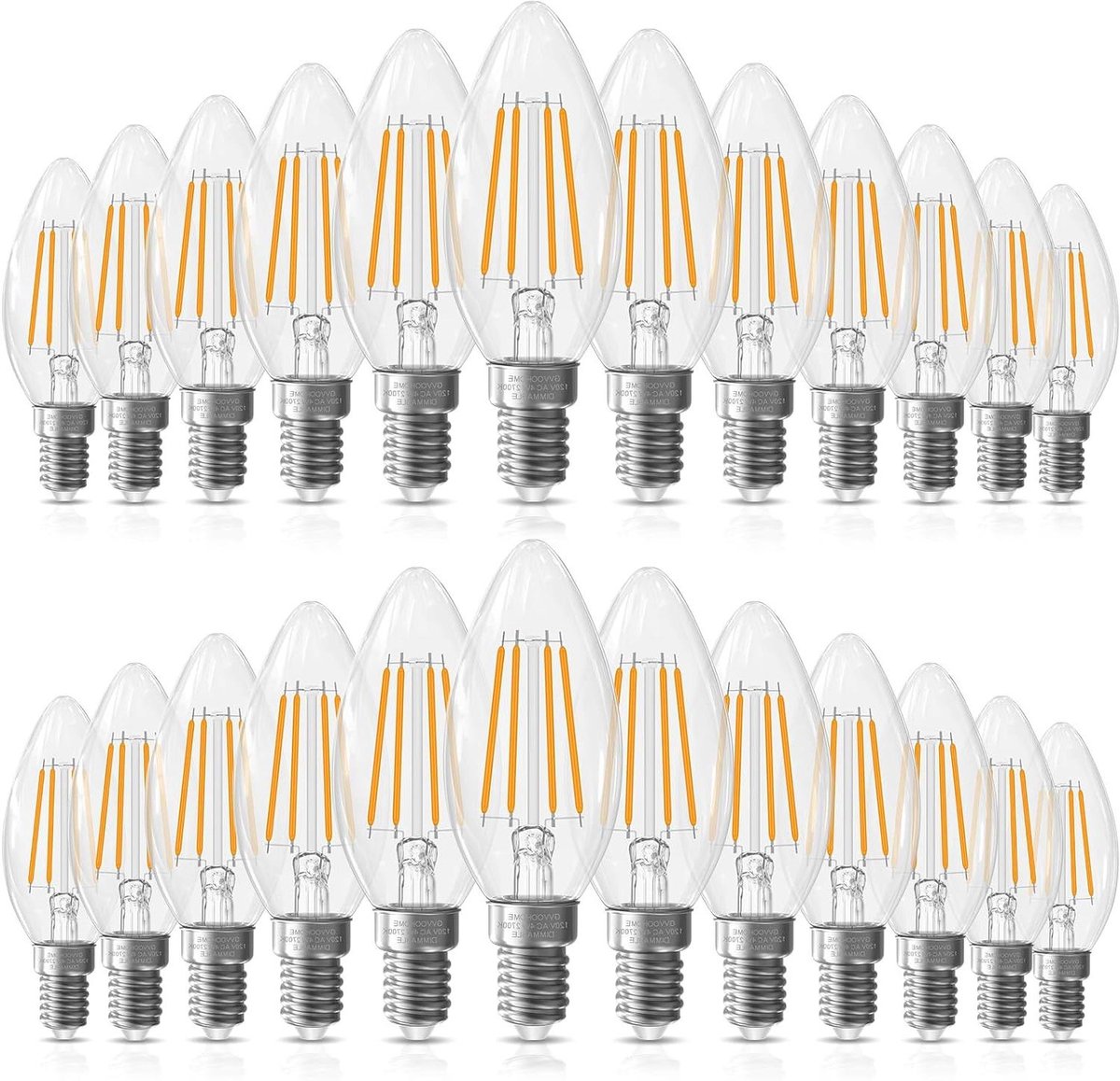 Kandelaar Lampen - Kaarslampen LED - Sfeerverlichting Creëren - Soepel Dimbaar - 24 Stuks