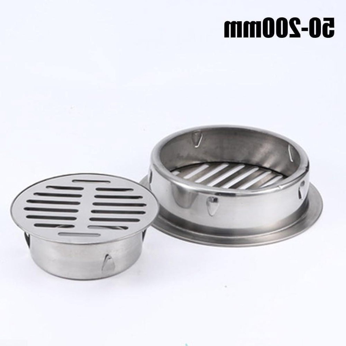 Vloerput - Afvoerputje Douche - Voorkomt Verstoppingen - Hollow Design - 90mm - Zilver