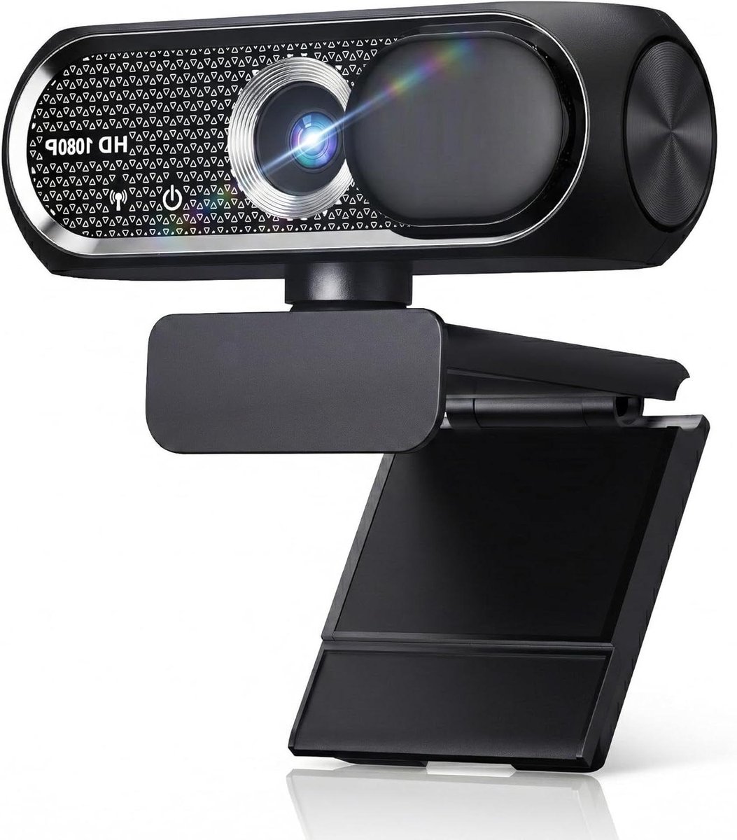 Webcam met Microfoon - HD Camera - Videobellen - Ruisonderdrukkende Microfoon - 1080P - Zwart