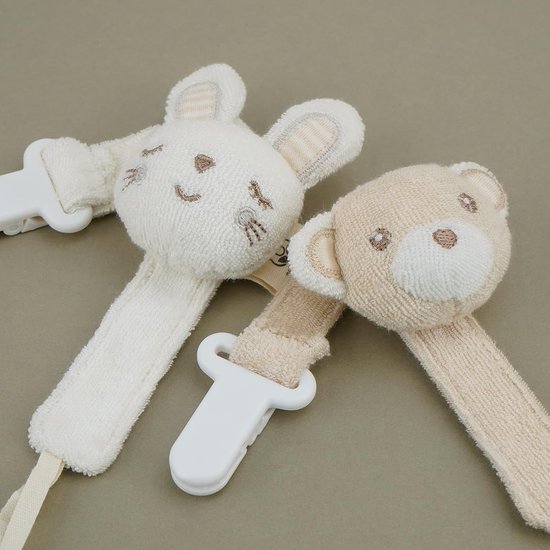 Fopspeenclip Baby - Speenhouder Kinderen - Voorkom Verloren Spenen - Organisch Katoen - 27 cm - Multicolor — afbeelding 5