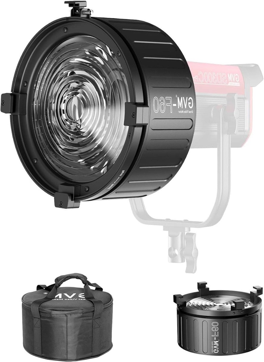 Fresnel Lens - Projector Lens - Studio Fotografie - Verstelbare Hoek - 15-45 Graden - Zwart
