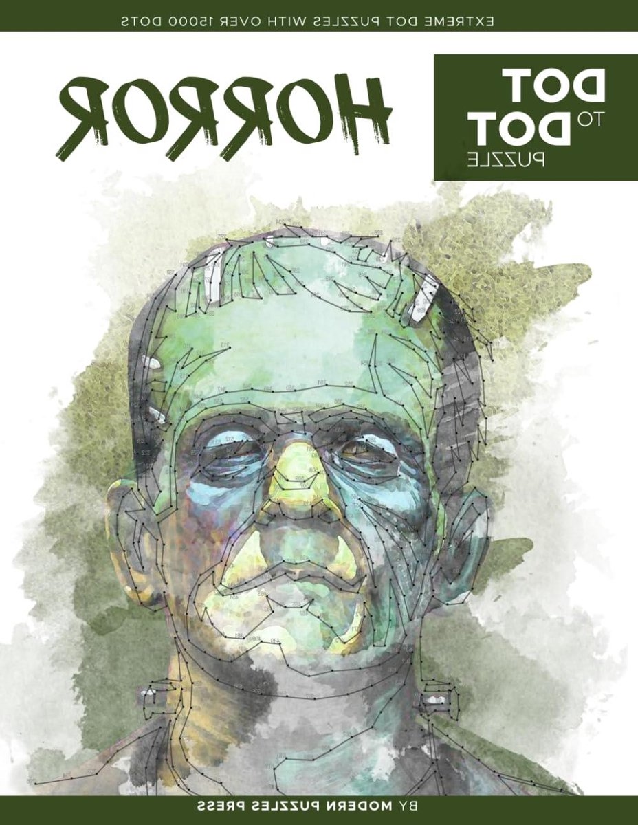 Horror Dot to Dot - Puzzelboek Volwassenen - Ontspannen Tekenen - Meer dan 15000 Stippen - 21.59 x 27.94 cm