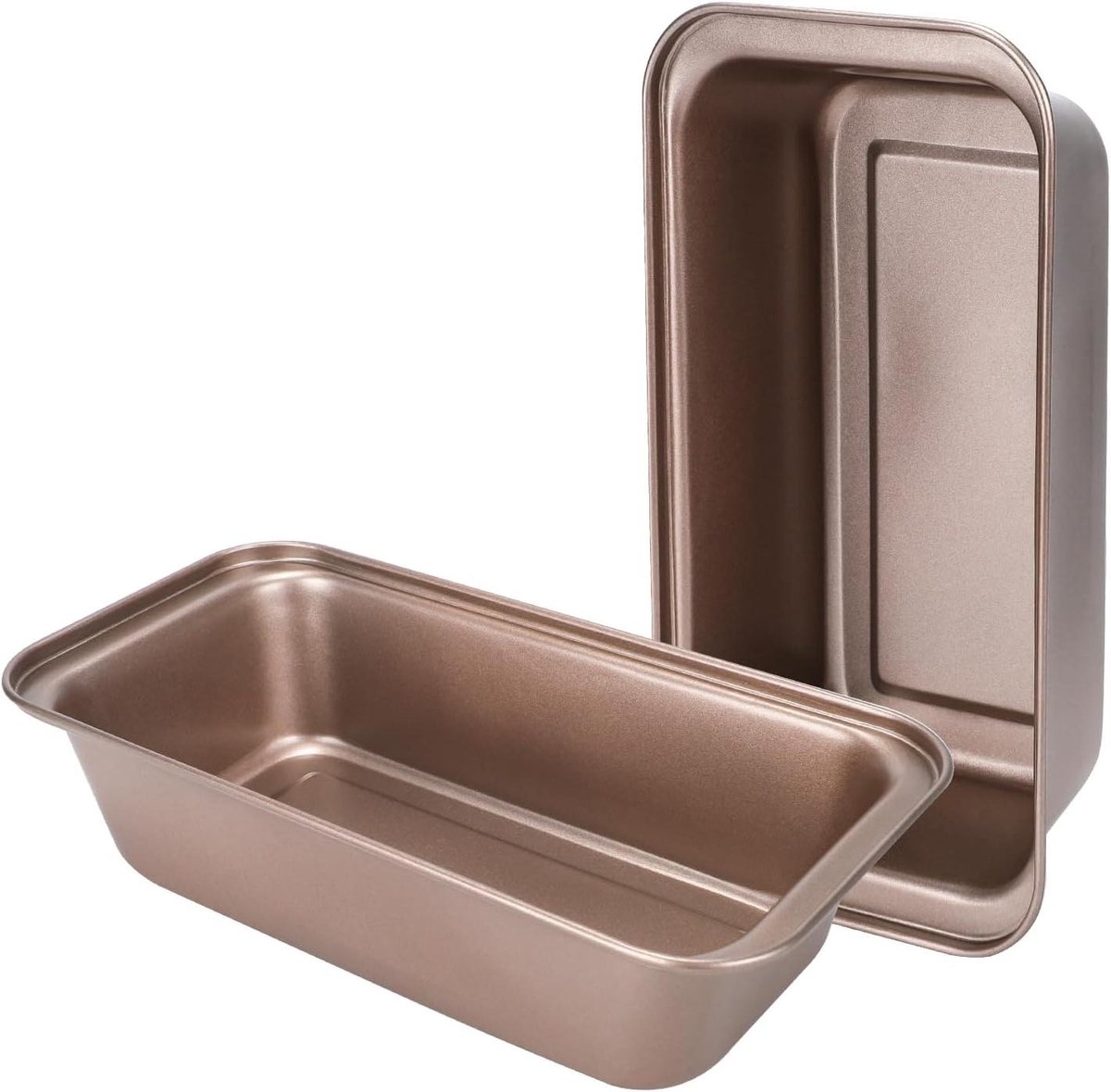 Broodpan Set - Bakvorm Rechthoekig - Zelf Brood Bakken - Antiaanbaklaag Stapelbaar - 255 cm - Goud