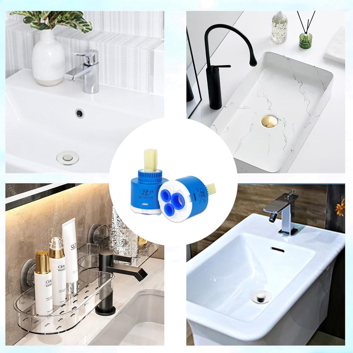 2pcs 35mm Water Filter Cartridges - Filter voor Water Tap - Water Filter Faucet - Drinkwaterfilter - Keramische Cartridge voor Mixer Tap - Wastafel Fixture en Douche Fixture