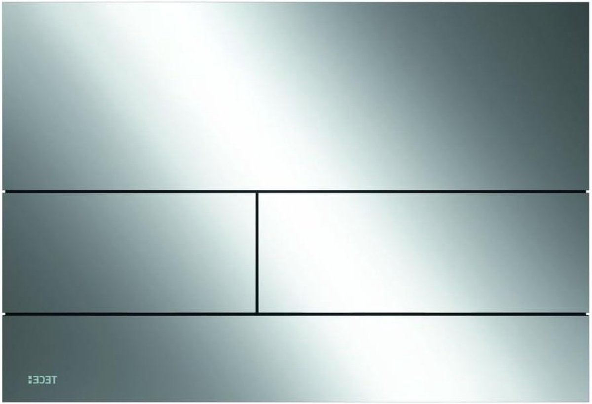 WC-bedieningsplaat - Drukplaat Toilet - Toilet Spoelen - Dubbele Hoeveelheidstechniek - Vierkant - Glans Chroom