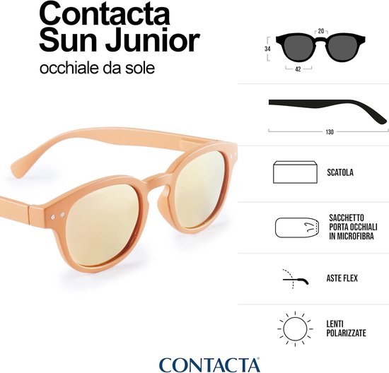 Kinder Zonnebril - Polarized Bril - Veilig Buiten - Flex Mechanisme Roden - 13cm Breed - Lichtblauw van Merkloos — afbeelding 2