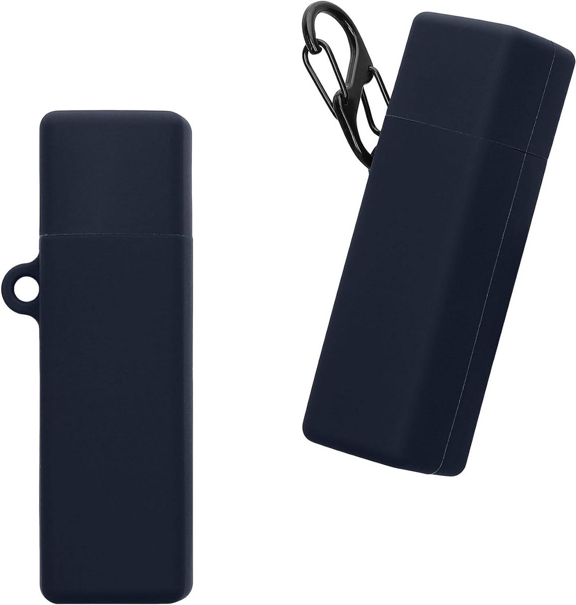 Hoesje voor oordopjes - Beschermhoes Case - Oordopjes beschermen - Met sleutelring - 95 x 3 x 3 cm - Donkerblauw