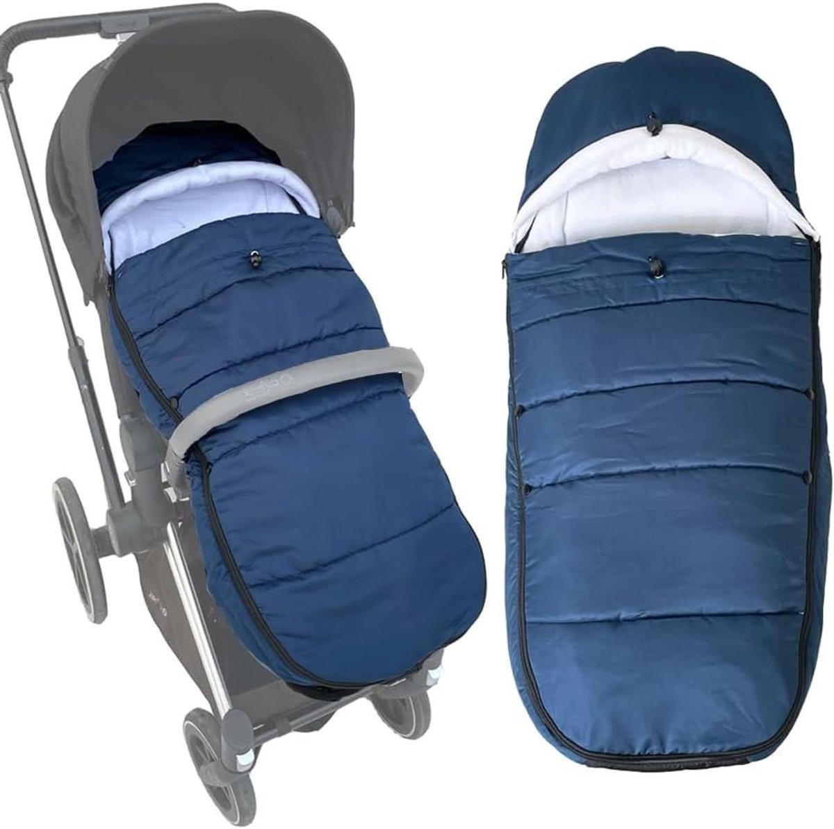Universele Voetenzak - Kinderwagen Zak Baby - Baby Warm Houden - Spatwaterdicht Oppervlak - 90 x 45 cm - Blauw