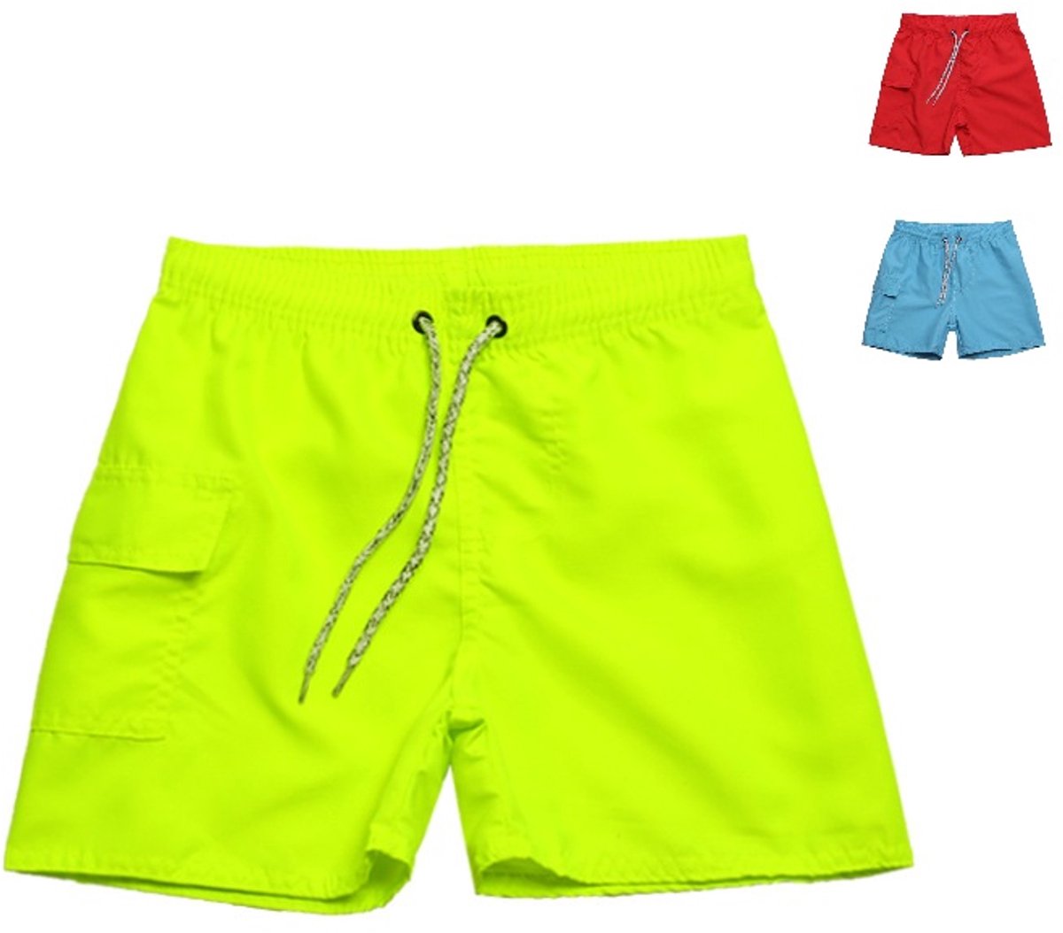 NiSy.nl Zwembroek Neon Geel | Zwemshort | Jongens | Boardshort | Maat 110/116
