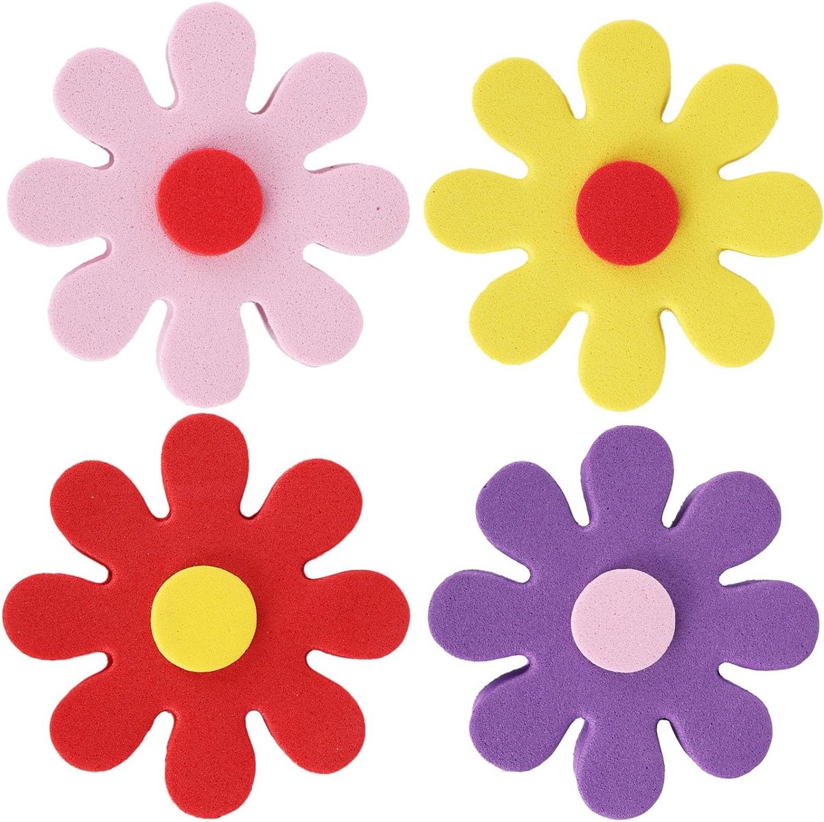 Leuke Daisy Antenne Tops - 4 Stuks, Universele Auto Antenne Decoratie, Accessoires voor Auto's in 4 Kleuren voor Vrouwen en Mannen
