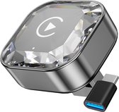 Carify® Carplay Dongle Premium 2-in-1 - Draadloze Apple Carplay & Android Auto Adapter - Bluetooth 5.4 - USB-A & USB-C - Draadloos Carplay - Diamond - 2026 Model