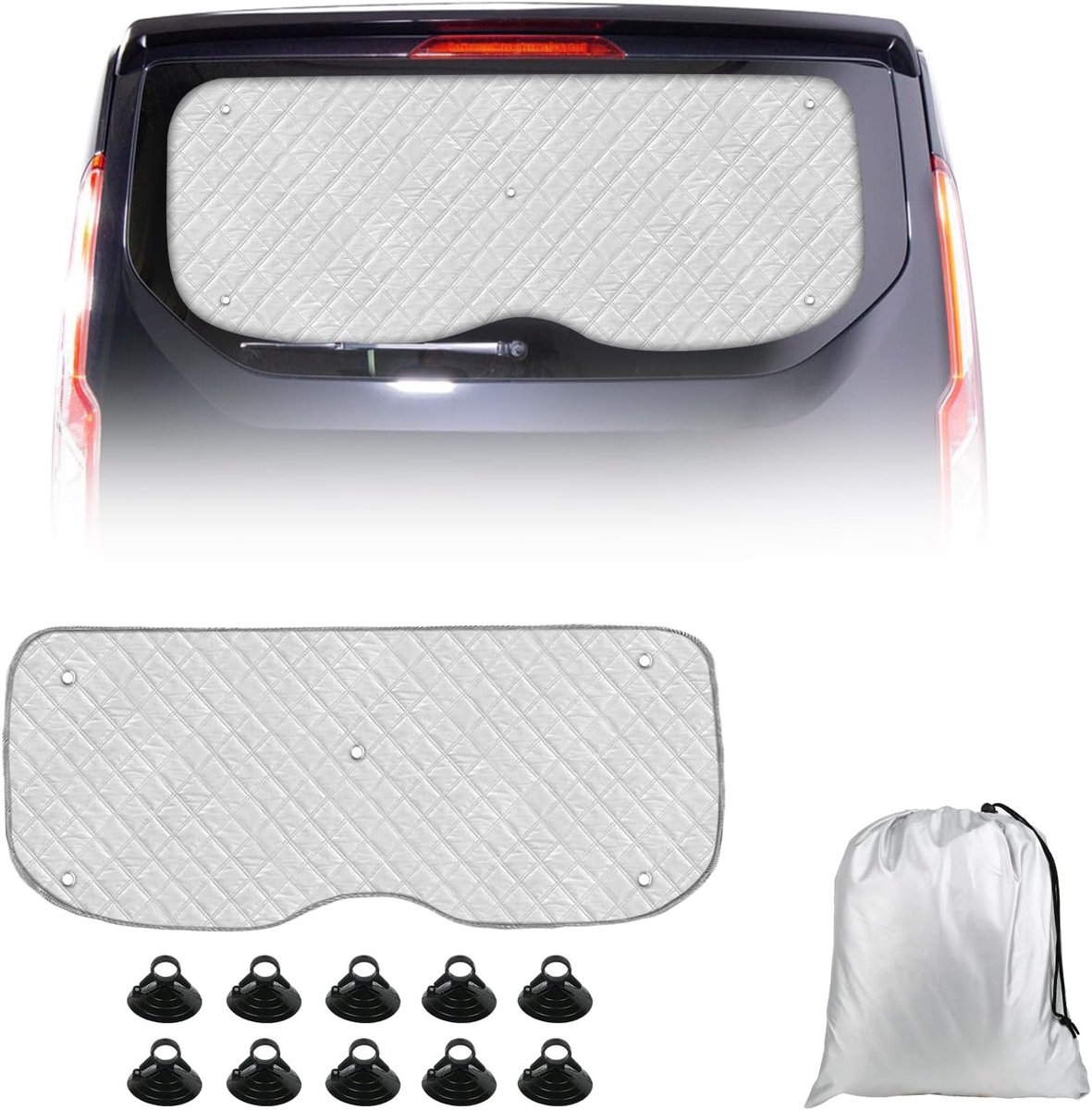 Thermische Mat voor Eén-Deurs Achterklep van Ford Transit Custom 2012-2025 - Zonbescherming, Raamcover en Interieurisolatie