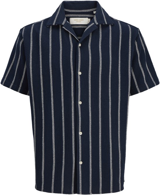 Jack & Jones Overhemd Jorcoba Stripe Resort Shirt Ss Sn 12271060 Sky Captain. Stripes Mannen Maat - XL
