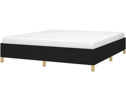 Boxspring Bedframe - Slaapmeubel Ledikant - Goede Nachtrust - Multiplex Lattenbodem - 160x200 cm - Zwart